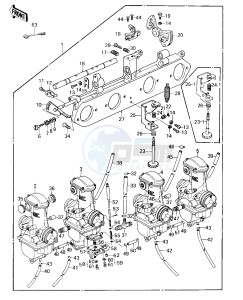 KZ 1000 E [SHAFT] (E1-E2) [SHAFT] drawing CARBURETOR ASSY -- USA- -