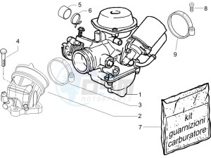 Runner 200 VXR 4t Race drawing Carburettor assembly - Union pipe