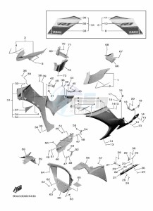 YZF1000 YZF-R1 (B3LS) drawing COWLING 3