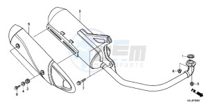 NSC110E Vision 110 - NSC110E UK - (E) drawing EXHAUST MUFFLER