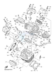 XVS950CR BOLT C-SPEC (B33N) drawing CYLINDER HEAD