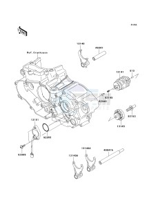 KX 450 E (KX450F MONSTER ENERGY) (E9FA) E9F drawing GEAR CHANGE DRUM_SHIFT FORK-- S- -