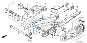 CBR1000RA9 France - (F / ABS CMF MME REP) drawing SWINGARM