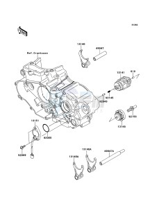 KX450F KX450FDF EU drawing Gear Change Drum/Shift Fork(s)