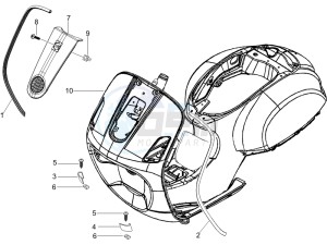 LX 150 4T E3 drawing Front shield