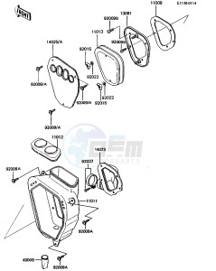 KDX 250 B [KDX250] (B3-B4) [KDX250] drawing AIR CLEANER