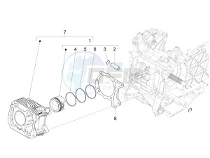 Primavera 150 4T 3V iGET ABS (EMEA) drawing Cylinder-piston-wrist pin unit