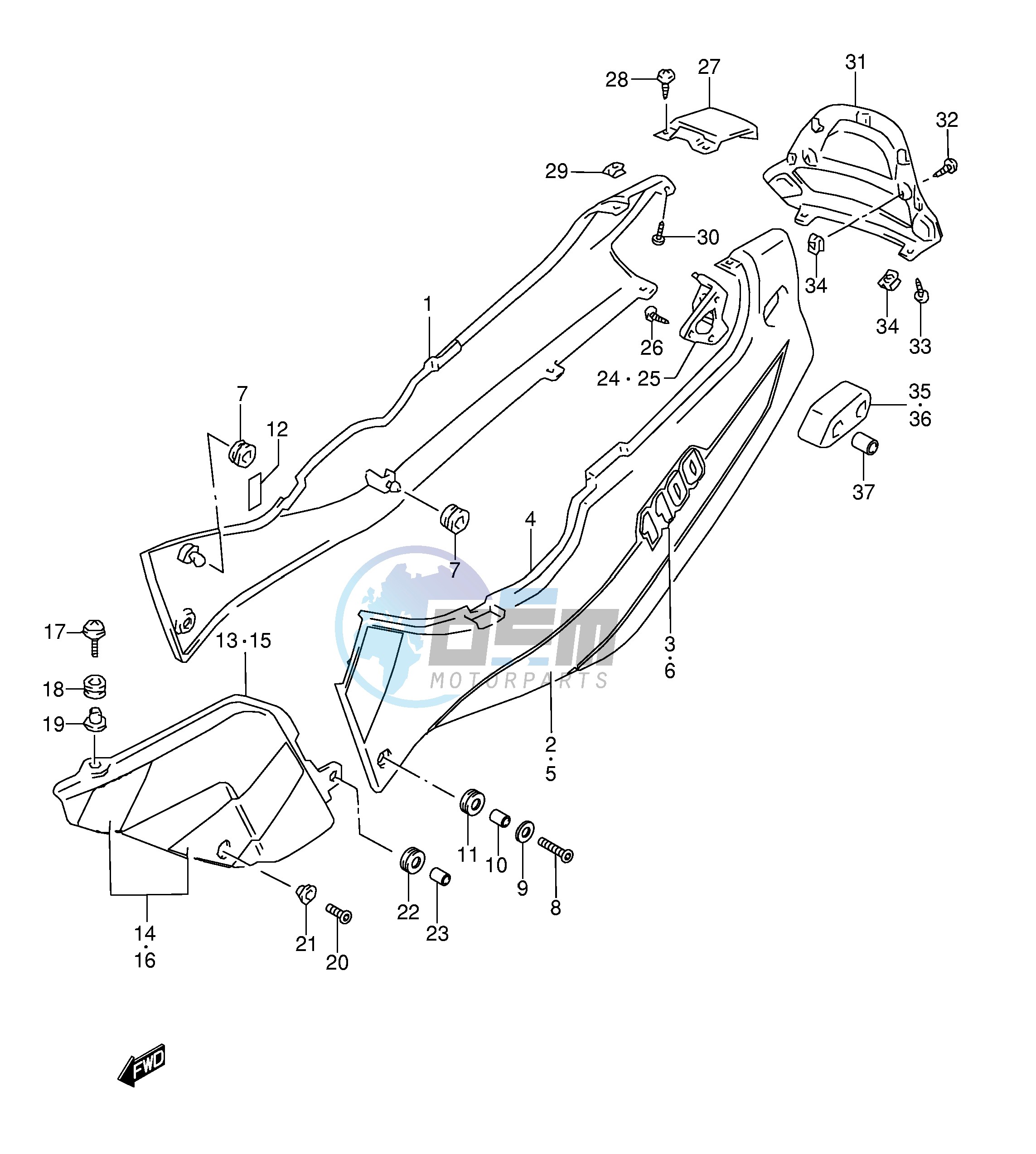 FRAME COVER (MODEL V W)