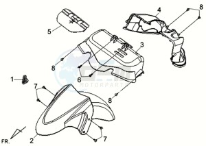 VS 125S drawing FRONT FENDER