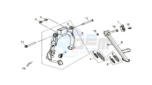 HD 2 125 drawing CENTRAL STAND /SIDE STAND/ KICKSTARTER PEDAL