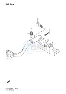 LT-R450 (E19) drawing BRAKE PEDAL (MODEL K9 L0)