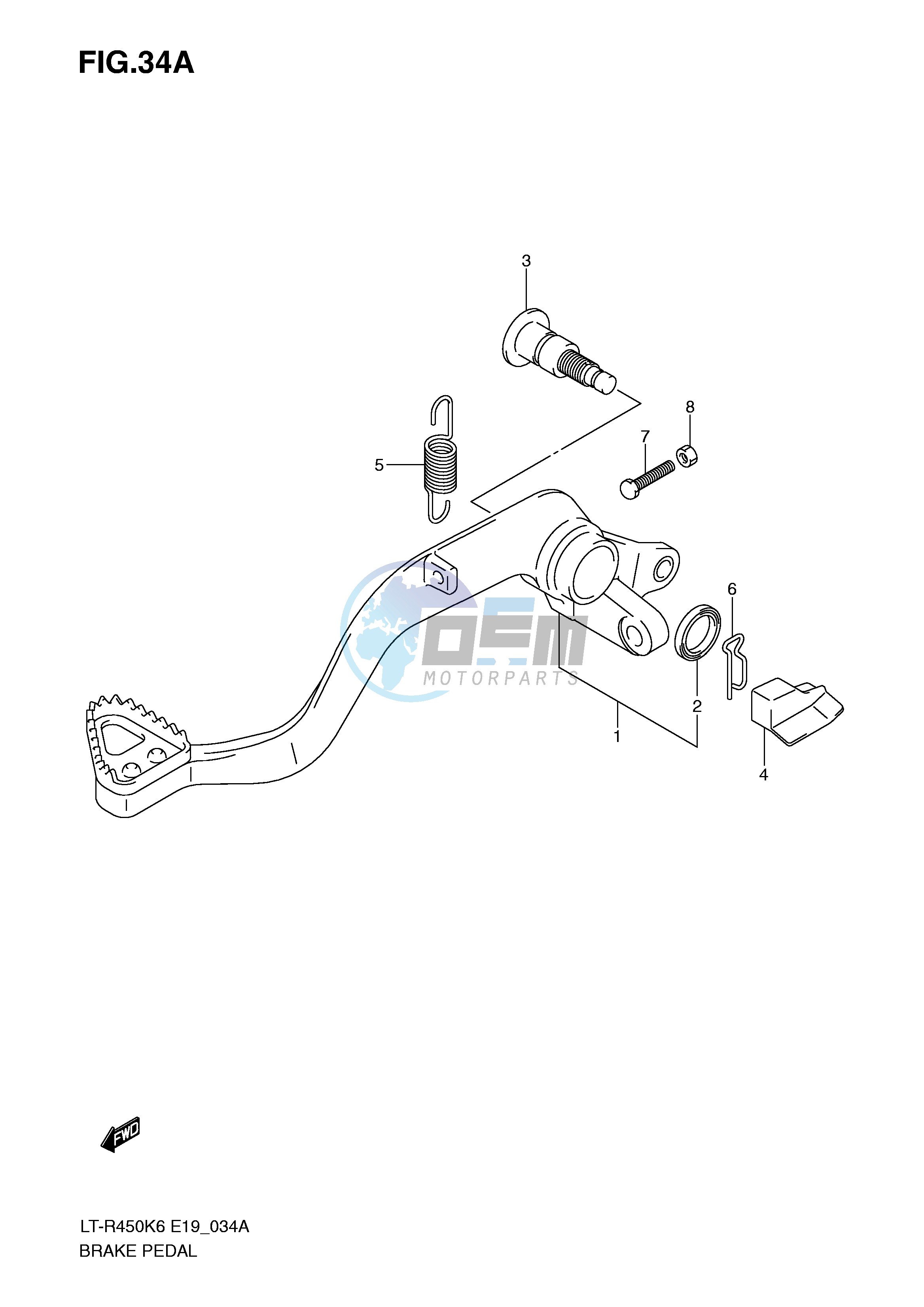 BRAKE PEDAL (MODEL K9 L0)