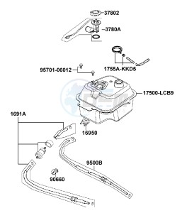 AGILITY 125cc drawing Fuel  tank