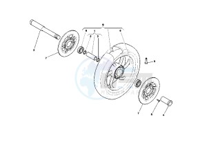 RAPTOR IE 650 drawing FRONT WHEEL