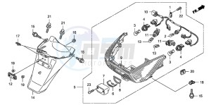 FJS600A 400 SILVER WING drawing TAILLIGHT/REAR FENDER