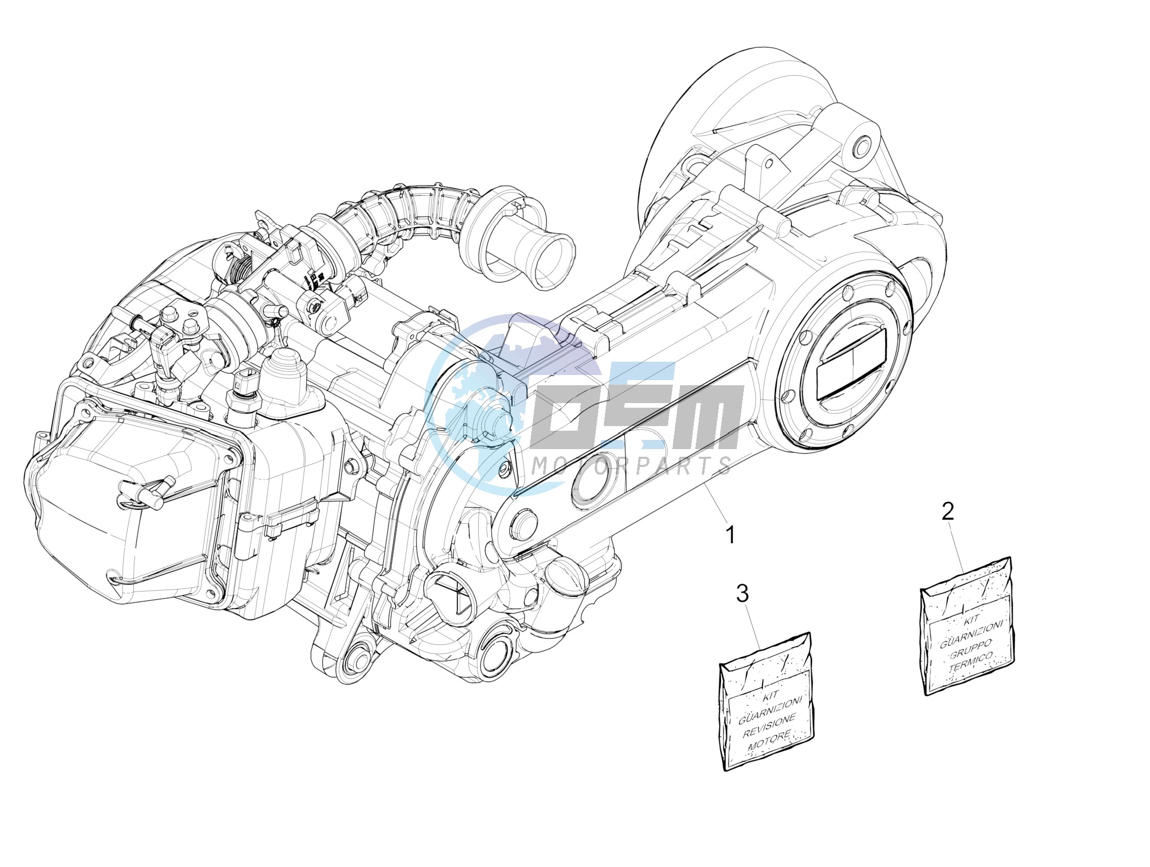 Engine, assembly