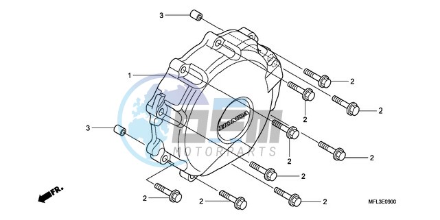 A.C. GENERATOR COVER (CBR 1000RR)