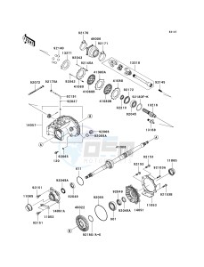 KSV 700 B [KFX 700] (B6F-B9F) B7F drawing DRIVE SHAFT-REAR