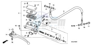 CBF1000FB drawing CLUTCH MASTER CYLINDER