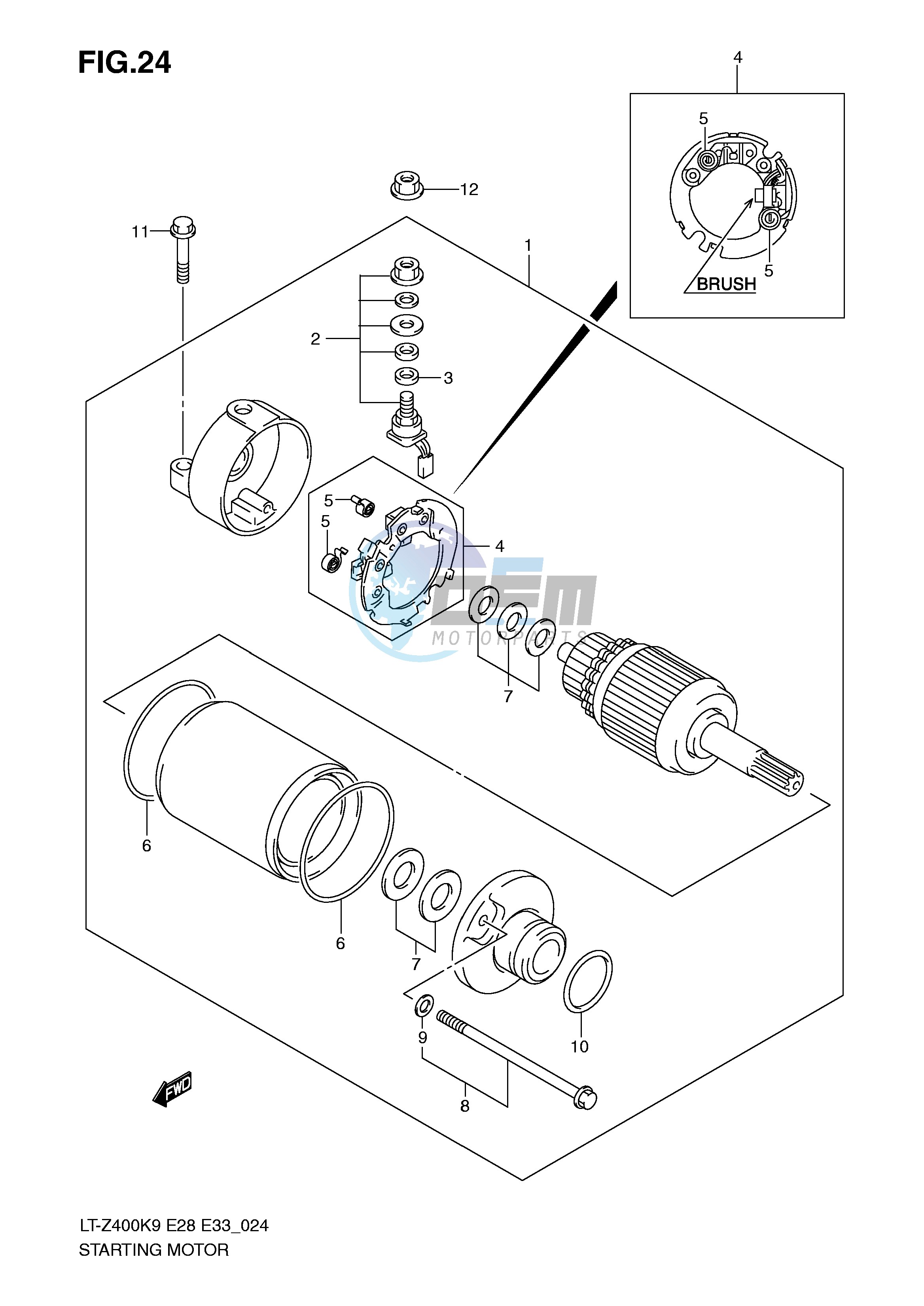 STARTING MOTOR (MODEL K9)