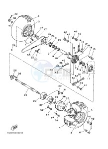 YFM125A YFM125GD GRIZZLY 125 (1PY5 1PY6) drawing REAR WHEEL