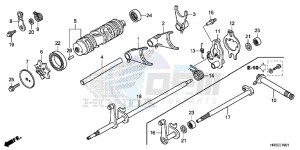 TRX420TM1F TRX420 Europe Direct - (ED) drawing GEARSHIFT FORK (TRX420FE1/FM1/FM2/TE1/TM1)