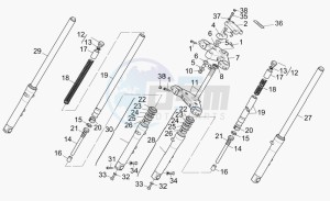 California 1100 EV PI Cat. Stone/Touring PI Cat drawing Front fork