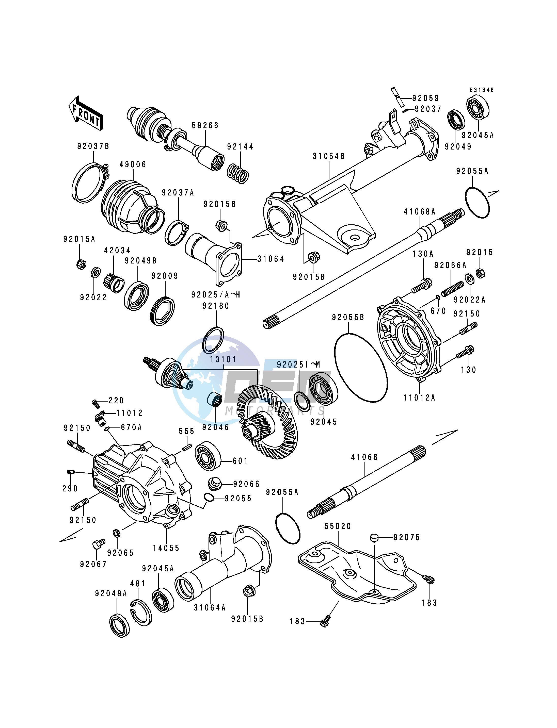 DRIVE SHAFT -- REAR- -