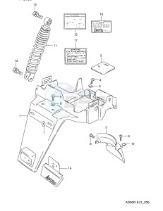 AD50 (E41) drawing REAR FENDER