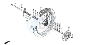 CLR125 CITY FLY drawing FRONT WHEEL