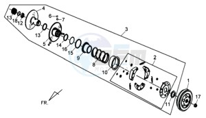 JET 4 50cc drawing CLUTCH