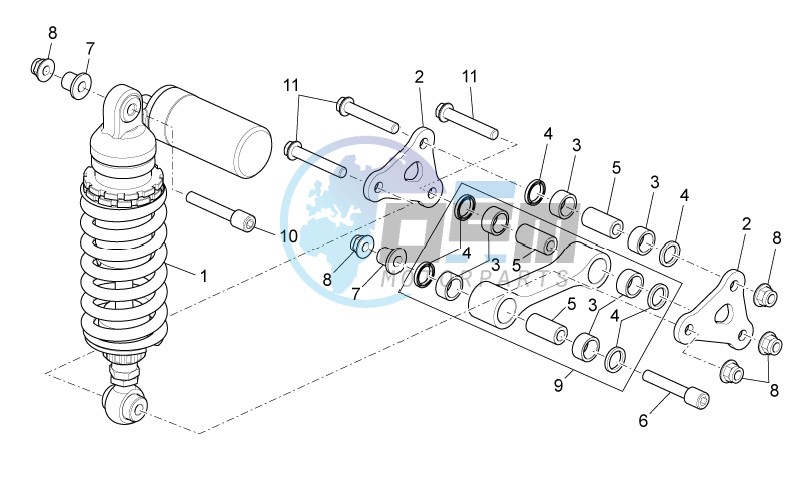 Rear shock absorber