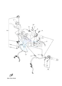 MTM850 MTM-850 XSR900 (B90R) drawing HANDLE SWITCH & LEVER