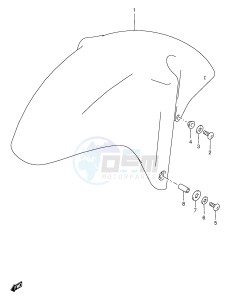 GSX-R750 (E2) drawing FRONT FENDER (MODEL T V)