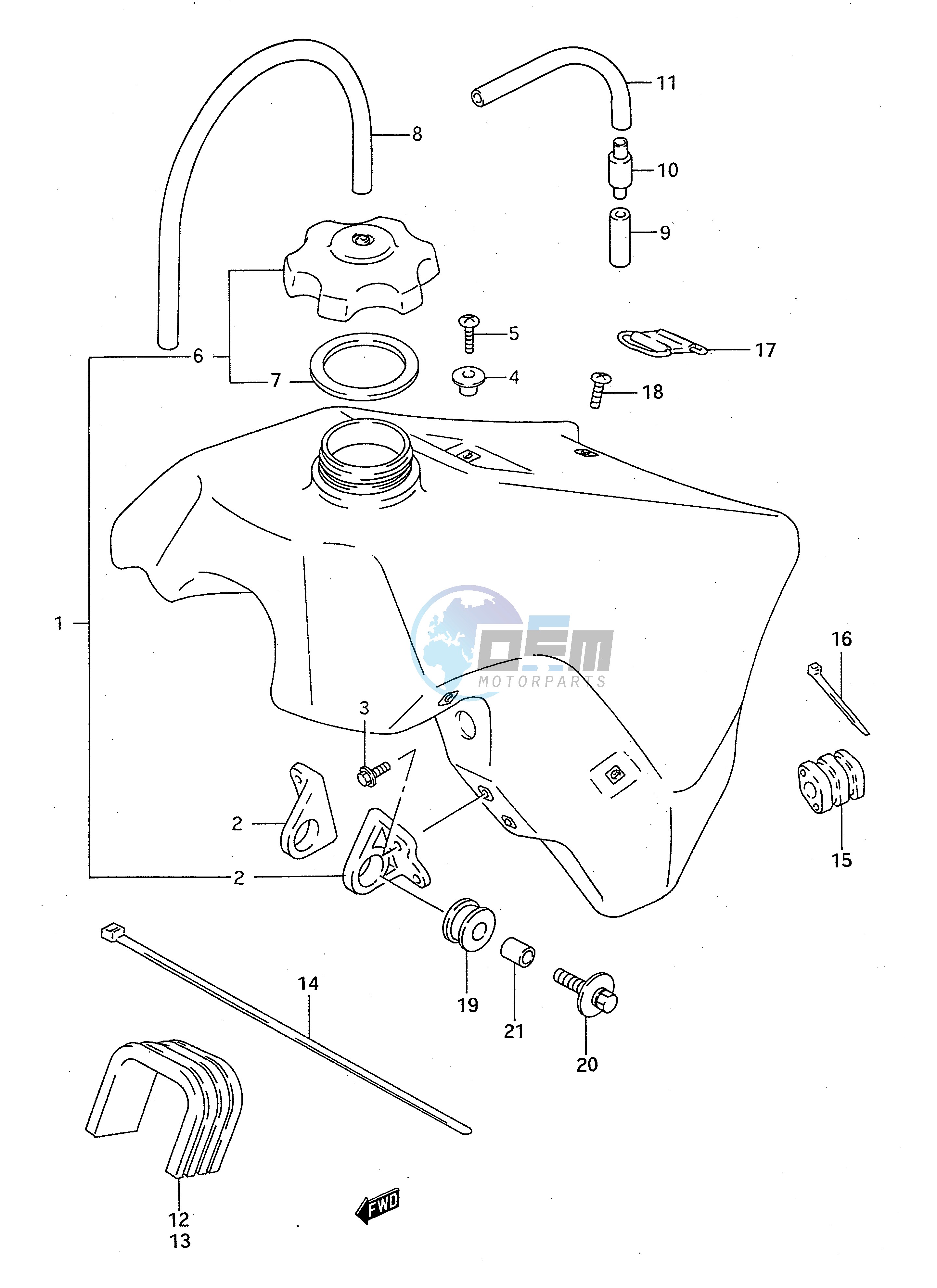 FUEL TANK (MODEL P R S)