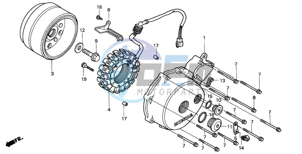 LEFT CRANKCASE COVER/ GENERATOR