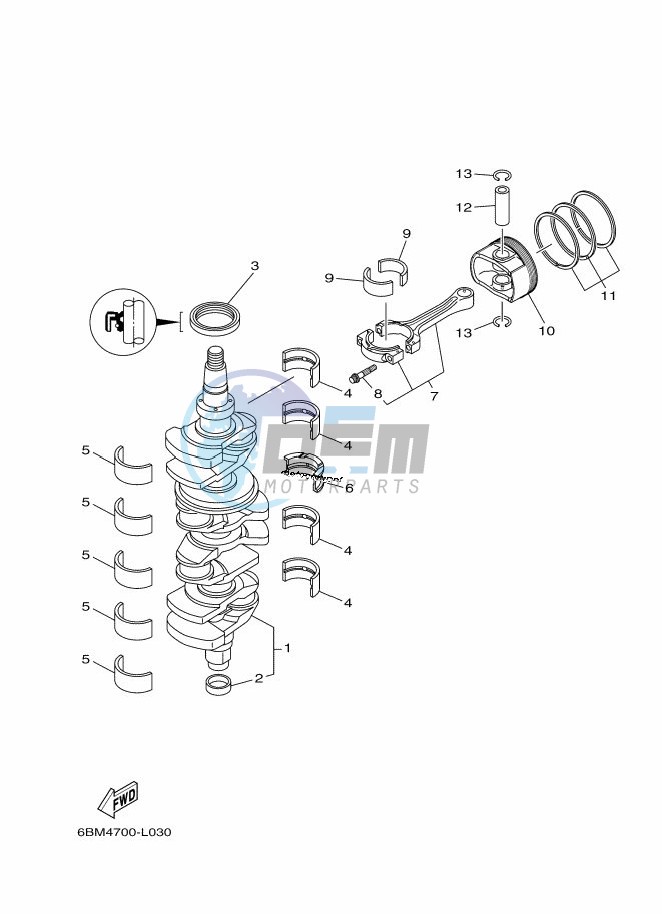 CRANKSHAFT--PISTON