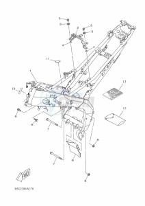 YZF125-A YZF-R125 (BGV3) drawing FRAME