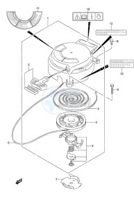 DF 2.5 drawing Recoil Starter