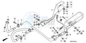 NT700VAA France - (F / ABS) drawing EXHAUST MUFFLER