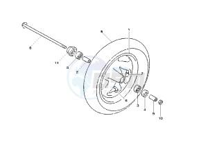 YP MAJESTY DX 250 drawing FRONT WHEEL