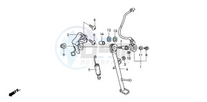 CBR600RR drawing STAND