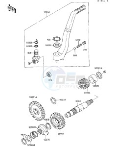 KX 250 G [KX250] (G1-G3) [KX250] drawing KICKSTARTER MECHANISM