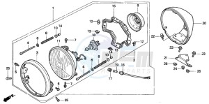 VT1100C drawing HEADLIGHT (VT1100C2)