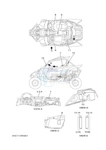 YXZ1000ES YXZ10YPSG YXZ1000R EPS SPECIAL EDITION (2HC1) drawing EMBLEM & LABEL 1