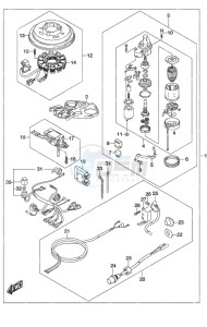 DF 9.9A drawing Starting Motor w/Manual Starter