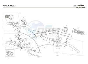 RS2-50-NACKED-BLUE drawing HANDLEBAR - CONTROLS