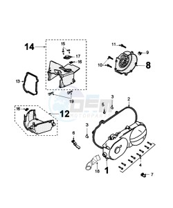 FIGHT 4 50 4T drawing CRANKCASE COVER