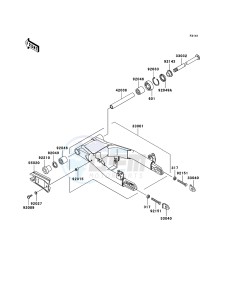 W650 EJ650C6F GB XX (EU ME A(FRICA) drawing Swingarm