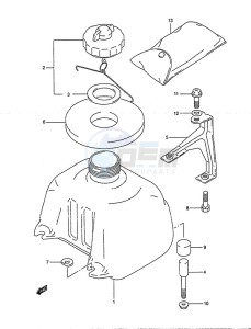 DT 4 drawing Fuel Tank (1994 to 1998)